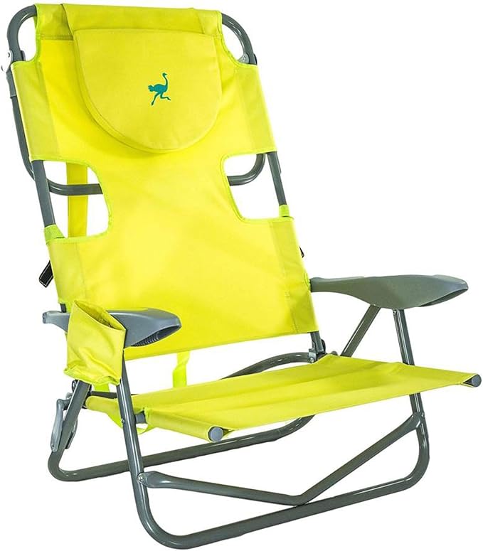 Ostrich On-Your-Back Outdoor Lounge 5 Position Reclining Beach Chair (3 Pack)
