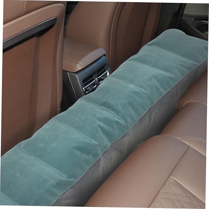 Happyyami Inflatable Car Air Bed Mattress Portable Travel Camping SUV Sedan Rear Seat Cushion Durable Lightweight Easy Clean Comfortable Rest Random Color