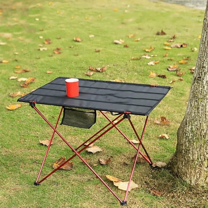 Portable Folding Table Camping Outdoor Furniture Computer Bed Table Light Folding Table (D 72cm*55cm*52.5cm)