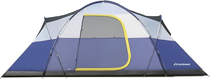 EchoSmile 10/12 Person Camping Tent Waterproof Windproof Tent with Rainfly Easy Set up for Outdoor Family Camping Party