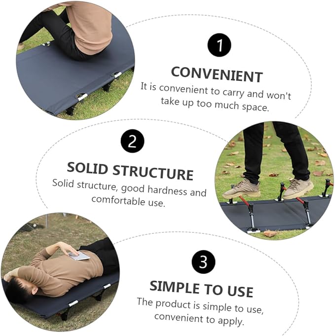 HANABASS Portable Camping Bed Lightweight Guest Bed for Outdoor Adventures Easy Storage and Comfortable Use