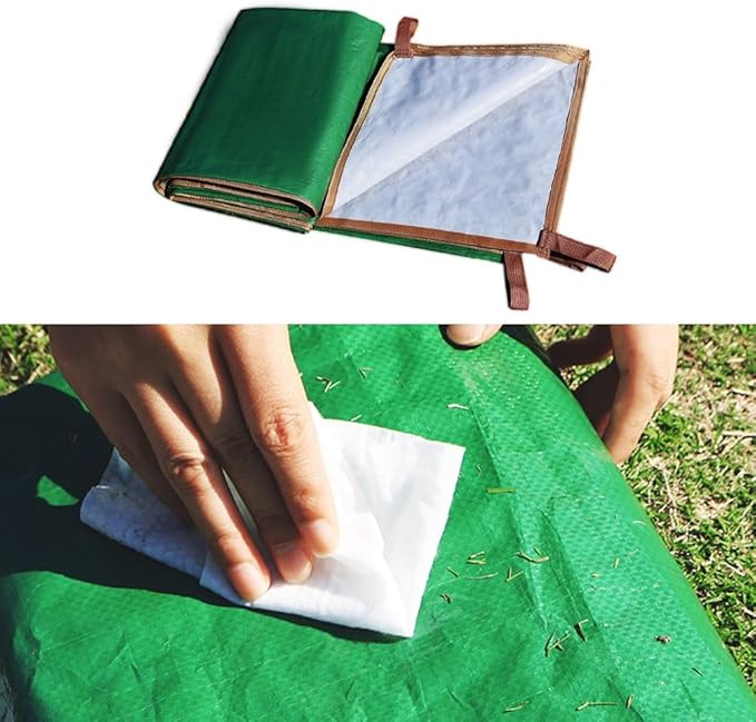 Outdoor Camping Tent Waterproof Camping Tarp Picnic Groundsheet Fit For Hiking Beach Car Cover Tent Floor Protection(2.4 * 2.4m)
