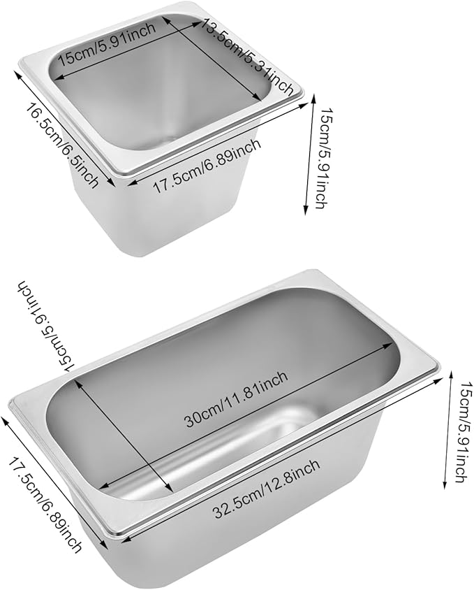 110V 4-Pan Commercial Food Warmer 1500W Electric Steam Table 15cm/6inch Deep Professional Stainless Steel Buffet Bain Marie with Temperature Control for Catering and Restaurants