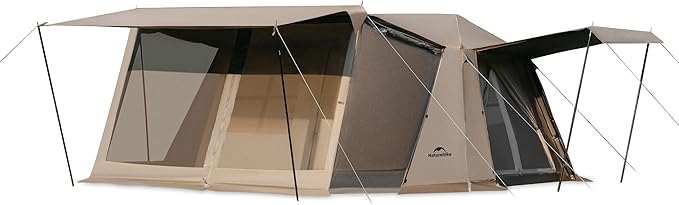 Naturehike Village Instant Tent 4 Person 8 Person Camping Tent with Full Rainfly Waterproof Large Cabin Tents for Car Camping