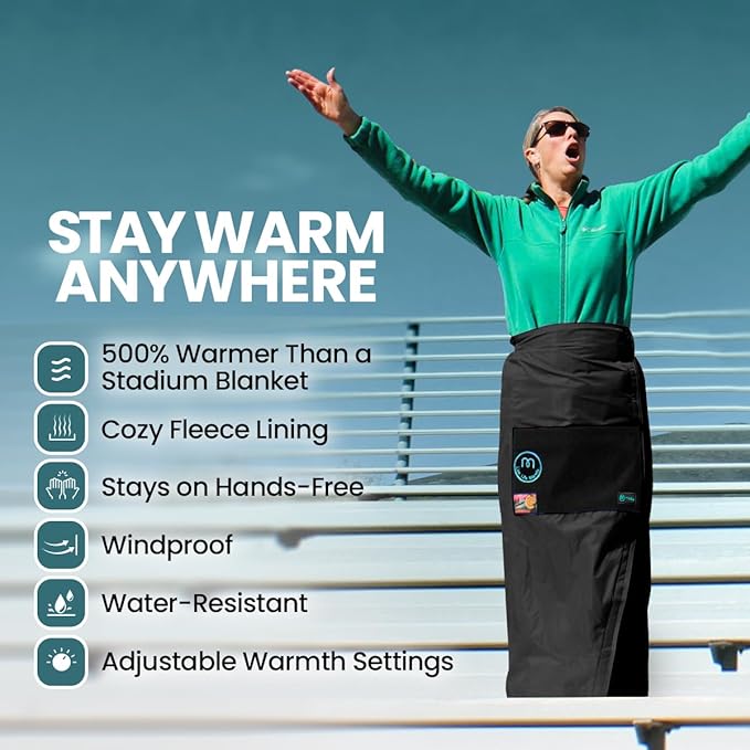 Mozy Wearable &amp Weatherproof Outdoor Blanket – Lower-Body Thermal Wrap for Superior Warmth