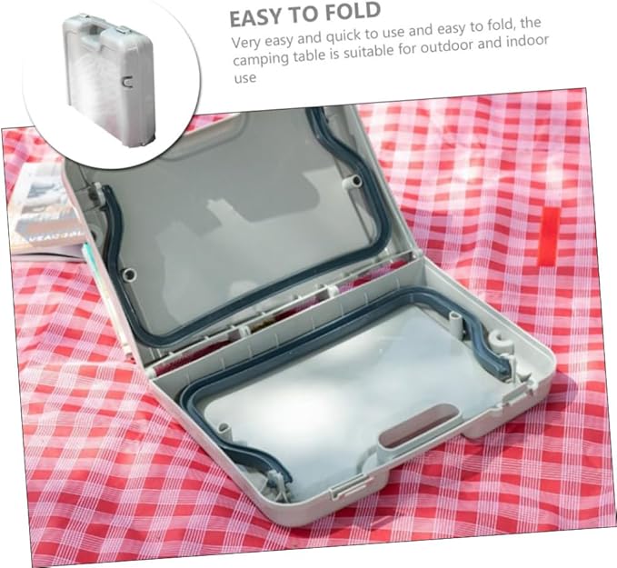 BESPORTBLE Folding Camping Table for Outdoor BBQ Lightweight Portable Picnic Table for Beach Hiking and Backyard Gatherings Easy to Carry and up