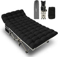 YELLOW JACKET Camping Cot with Mattress for Adults Upgraded 32 Wide Folding Sleeping Cot Portable Camping Cot with Carry Bag Cot for Camping 600lbs Max Load HomeOfficeTravel