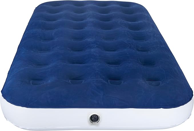 Nutan 8.5-Inch Durable Luxury Inflatable Air Mattress with Comfort Coil Technology and High Capacity Pump Good for Camping Home and Portable Travel 72 x 28.7 Blue