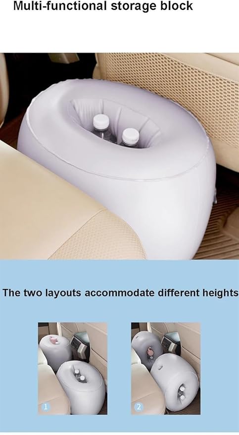 Camping Inflatable Mattress Car Inflatable Mattress Car Back Seat Sleeping Mat SUV Universal Mattress Portable Travel Air Mattress (Pig)