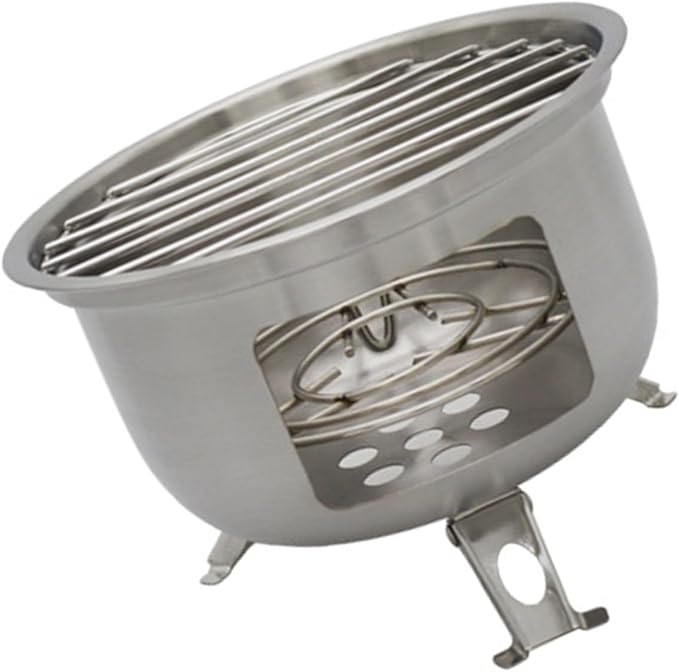 Backpacking Survival Stove Stainless Steel Wood Burning Stove For BBQ Picnics Portable Charcoal Grills Cooking Equipment