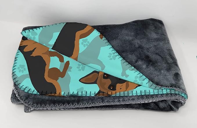 Caroline's Treasures MLM1010TBLT German Shepherd Soft Travel Blanket with Bag Airplane Blanket Indoor Outdoor Camping Blanket for Traveling Picnics Beach Trips Concerts