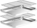 Baking tray and lugga rack set dimensions: 12 x 10 x 1 inch -