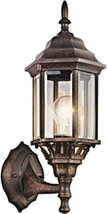 Kichler Chesapeake 17 Outdoor Wall Light in Tannery Bronze 1-Light Exterior Porch Light Coastal Wall Sconce with Clear Beveled Glass (17 H x 6.5 W) 49255TZ