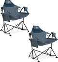 TIMBER RIDGE Hammock Camping Chair with Adjustable Backrest Swinging Camp Chair Supports 300lbs Portable Oversized Hammock Chairs for Camping Travelling and Patio Blue 2 Pack