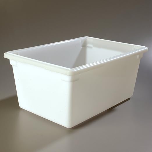 Carlisle FoodService Products Storplus Food Storage Container with Stackable Design for Catering Buffets Restaurants Polyethylene (Pe) 16.6 Gallon White (Pack of 3)
