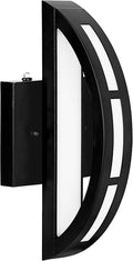 Sylvania Wall Mount Round LED Light Sconce 12.5W 5 CCT (2700/3000/3500/4000/5000K) 80 CRI 450 LMS Black with Sensor - 1 Pack (63472)
