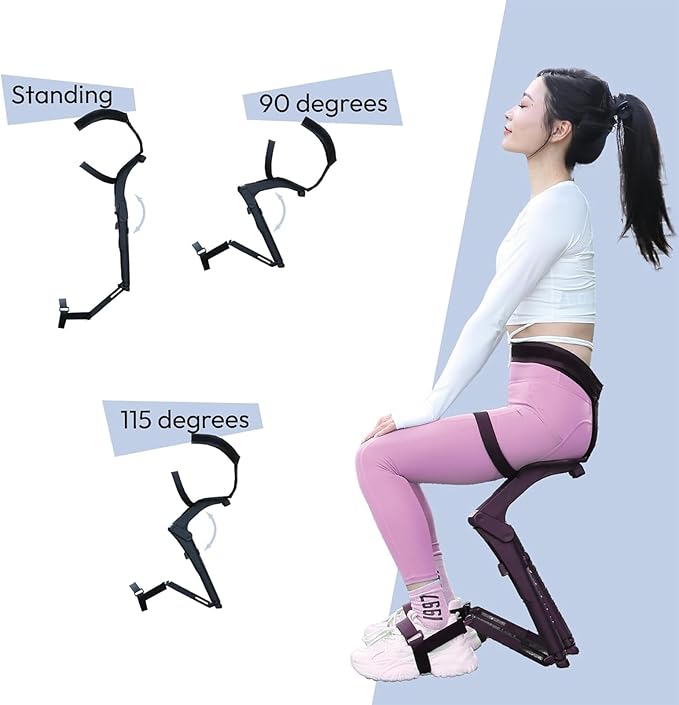 Adjustable Chairless Wearable Invisible Chair Portable Invisible Seat Leg Brace Support Chair Pants Exoskeleton Stool Heights Adjustable for Camping Indoor Outdoor