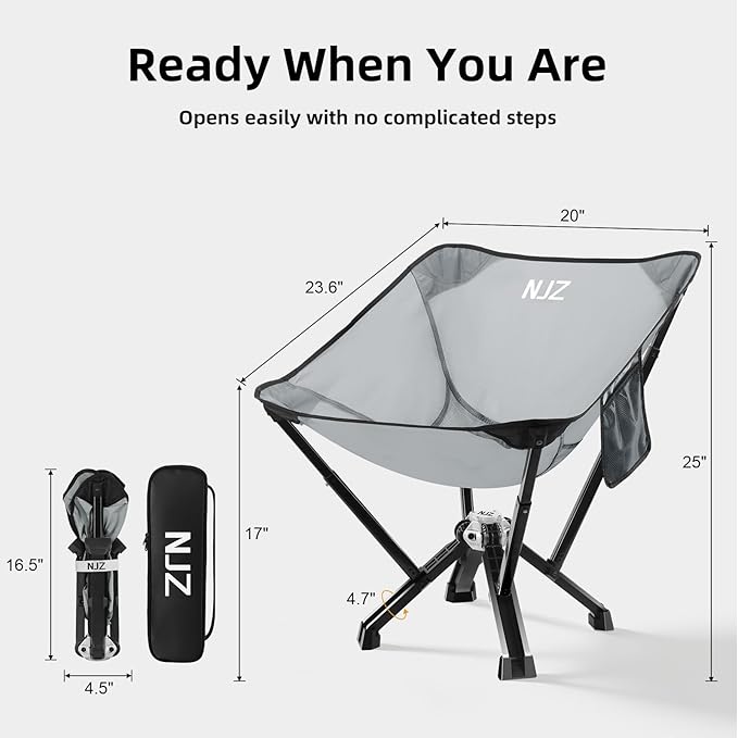 Folding Outdoor Chair — Easy Outdoor Comfort Simple One-Piece Design Stable Aluminum Frame Relaxed Seating for Backyard Camping &amp Everyday Use
