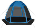 Screen Tent with Removable Floor Siebwin 11.8'x11.8' Six-Sided Gazebos with Mosquito Netting Sunproof Outdoor Canopy Tent for 6-8 People Family Backyard Party Outside Activities Blue