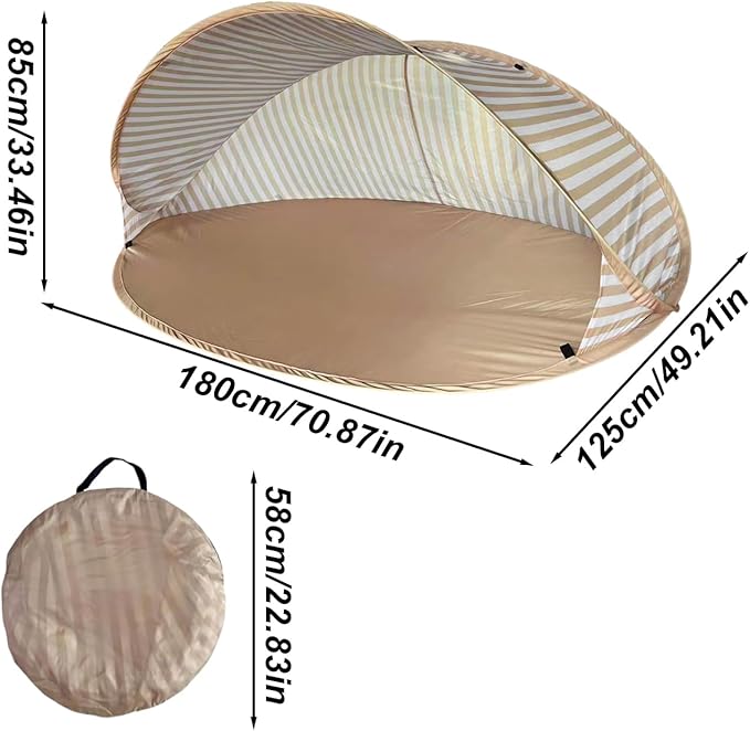 Beach Sun Shade - Portable Canopy Shelter Lightweight Outdoor Tent | UV Protection Travel Cover Compact Breathable Shelter Easy Pop-Up Shade for Family Picnics Camping Fishing Backyard Relaxatio