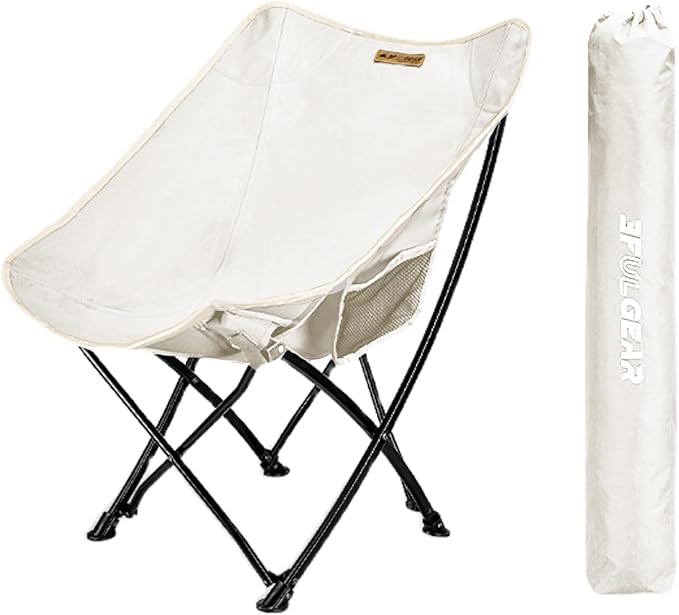 Portable Camping Chair for Adults Foldable Outdoor Chairs 300LBS Support with Side Pocket Ultralight Camp Seats for Camping Beach Sports Events Backyard