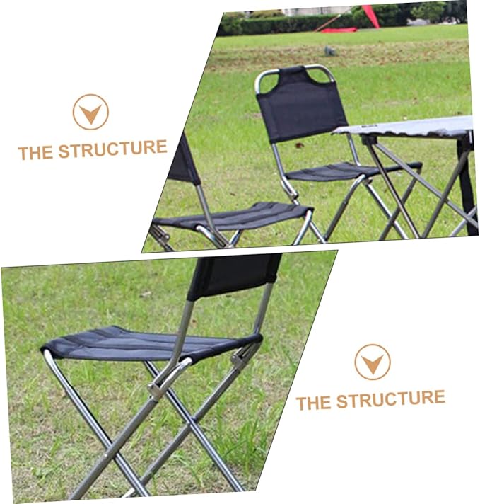 Totority Portable Picnic Folding Stool Outdoor Camping Fishing Chair Stable Design for Sports Outdoors