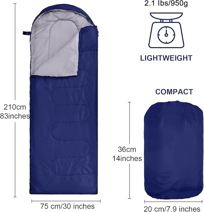 Macarrie 6 Pack Bulk Sleeping Bags for Homeless Donation 0 Degree Waterproof Sleeping Bags with Compression Sack for Adults Winter Cold Weather Care Camping Hiking Emergency