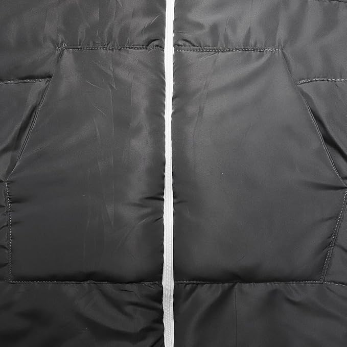 Thermotuff Wearable Sleeping Bag with Dual Hoodie Zippered Arm Holes Pockets &amp Adjustable Drawstring - Ideal for Camping Cold Weather Hiking and Stadium Sak Blanket