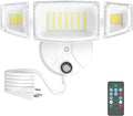 iMaihom 100W Dusk to Dawn Outdoor Lighting 10000LM Plug in Flood Lights with Remote Control 2 Modes IP65 Waterproof Led Exterior Security Light with Photocell 6500K Floodlight for Yard Garage White