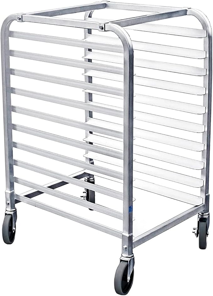 10 Tier Sheet Pan Rack | Commercial Bakery Bun Pan Rack With Wheels