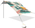 Beach Tent Sun Shelter Coconut Trees Reflection Lightweight &amp Easy Setup Beach Shade Canopy for Camping Fishing