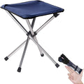 Portable Stool 13.8 Inch High &amp 1.32 lbs Small Folding Chair Telescopic Compact Foldable Stool with Carry Bag for Camping Hiking Outdoor Concert