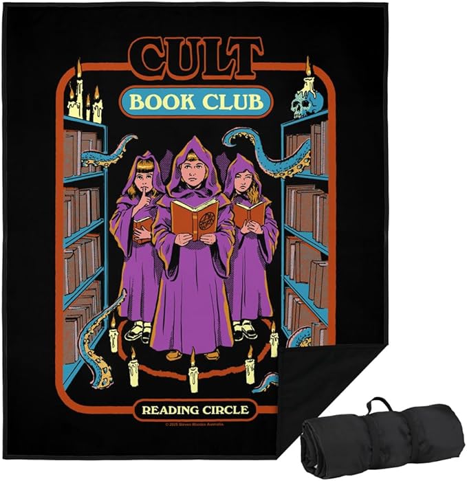 LOGOVISION Steven Rhodes Cult Book Club Outdoor Blanket for Picnic Beach Camping Park Tailgate 50x60
