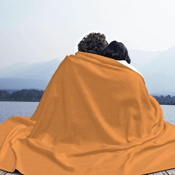 Sunset Red Sun Soft Fleece Blanket 60 * 50 inch Soft Sofa Blanket Suitable for Sofa Camping Travel Night Cover Blanket