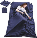 Sleeping Bag Liner Travel Sheets for Hotel Camping Sheets Travel Bed Sheets for Hotel Lightweight Single &ampDouble Compact Sleeping Bag Sack Breathable Travel Sleeping Bag for Hotels Adult Compact S