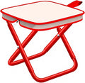 8 Pack 12inch Folding Stool Portable Camping Chairs with Carry Bag for Outdoor Mountaineering Fishing Hiking Hunting Foot Stool Mini Travel Chair(RED)