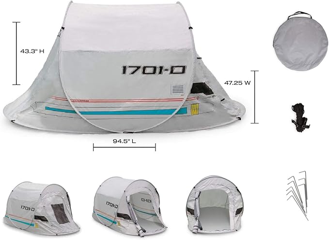 Star Trek: The Next Generation Shuttlecraft Justman 2-Person Camping Tent | Indoor and Outdoor Activities | Pop-Up Camping Tents &amp Shelters Accessories | 95 x 47 x 43 Inches
