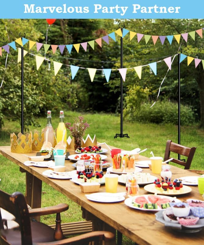 10FT String Light Pole Stand | Outdoor String Lights Hanging Use for Backyard Garden Patio Party Festival Wedding Picnic Matte 1 Pole