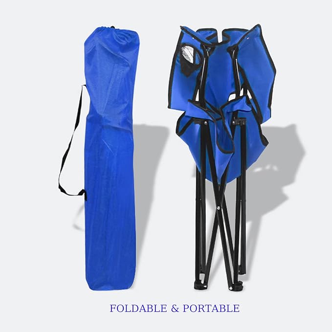 ZONEMEL Portable Camping Chair Arm Rest Design Fully Cushioned Seat and Back Side Pocket Cup Holder and Carry Bag Collapsible Chair for Camping Saunas Beach Tailgates and Sports