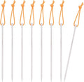 iBasingo 8 Pieces/lot Titanium Alloy Tent Nails Outdoor Camping Tent Stakes Lengthen Tent Pegs 20CM with Rope A-Ti4006P
