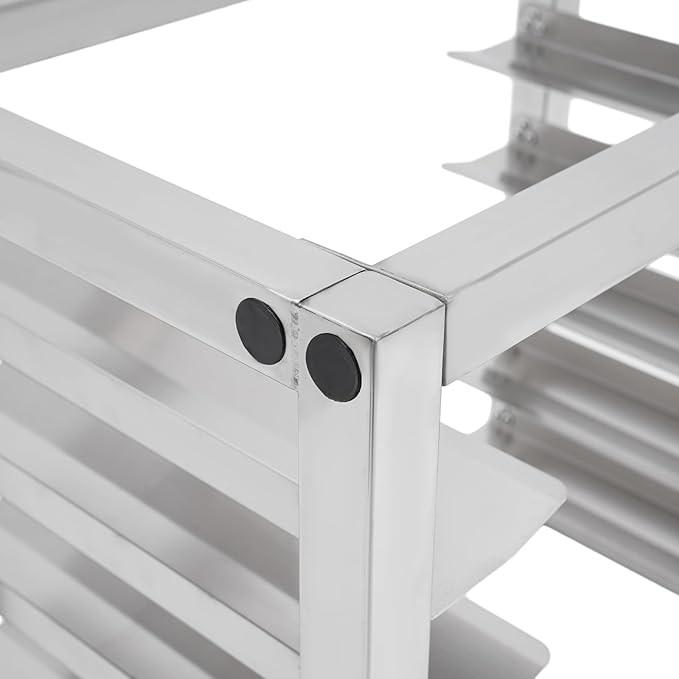 5-Tier Stainless Steel Baking Tray Racks 21 X 13 X 18 Wall Mounted Sheet Bun Pan Rack 44.09 LBS Capacity Floor Mount Bakery Rack for Bakeries Kitchens Restaurants Bakeries Cafeterias