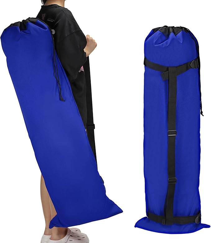 PATIKIL 47 Inch Camp Chair Replacement Bags 2 Pack Heavy Folding Camping Chair Bag 900D Oxford Large Mouth Storage Bags with Shoulder Strap for Travel Camping Blue