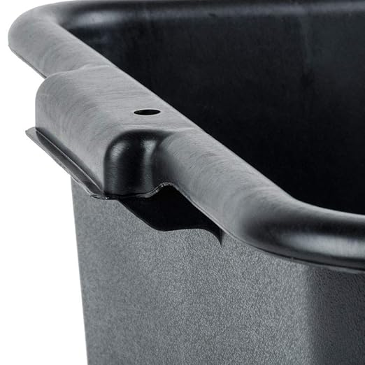 COLIBYOU 6 Pack 20 x 15 x 7 Black Polypropylene Bus Dish Plastic Restaurant Tub w/Lid of Set