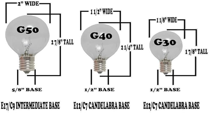 G30 Patio String Lights with 125 Globe Bulbs - Garden Hanging String Lights - Vintage Backyard Patio Lights - Outdoor String Lights - Market Cafe Bistro String Lights - 100 Feet