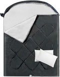 ShinHye Double Sleeping Bag for Adults with 2 Pillows Camping Sleeping Bags Flannel Cotton 2 Person Sleeping Bags XXL Queen Size Sleeping Bag for Cold Weather