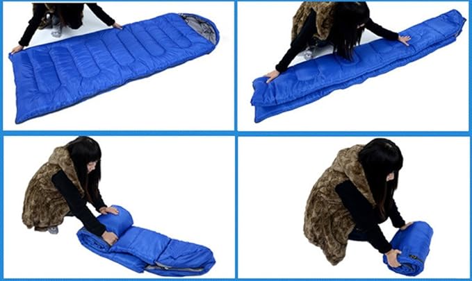 Outdoor Sleeping Bag Thermal Envelope Hooded Waterproof Sleeping Bag Lazy Bag Travel Warm Sleeping Bags Camping Hiking