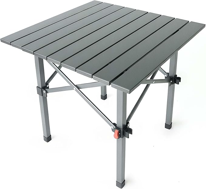 Folding Camping Table Portable Lightweight Beach Tables for Sand Foldable Aluminum Roll-up Folding Square Table for Outdoor Camping Picnic Card Travel