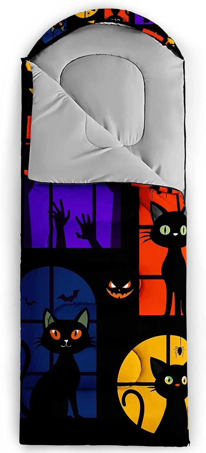 Kids Sleeping Bag for Boys GirlsWestern Cowboy Print-Lightweight Warm Portable Outdoor Indoor-Waterproof Cold Weather Resistant Sleeping Bag for Camping Hiking