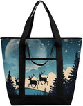 Insulated Shopping BagLarge Reusable Cooler Bags Christmas Winter Printed Foldable Shopping BagTravel Waterproof Shoulder Bag