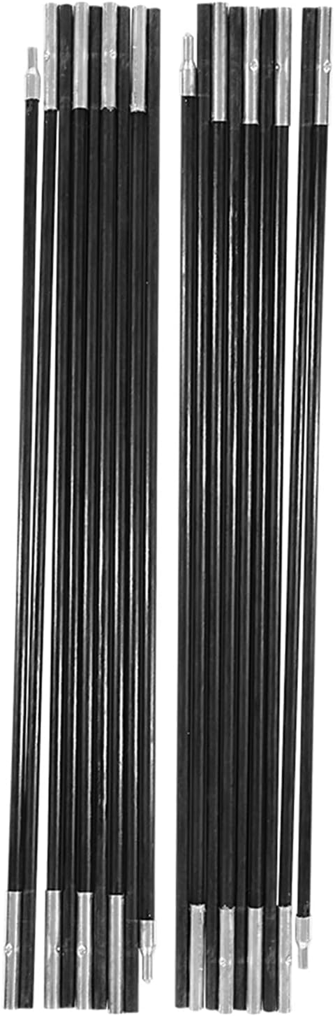 Tent Tarp Poles 4.9M Universal 9 Sections Fiberglass Camping Tent Pole Bars Camping Awning Poles Tent Pole Support Frames Kit Outdoor Support Rods Awning Frames Kit
